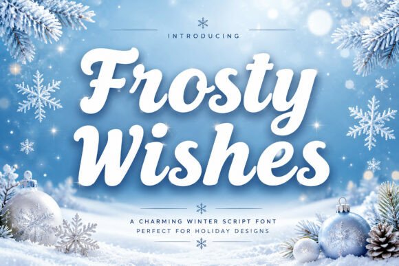 Frosty Wishes: Elevate Your Holiday Designs with Festive Typography