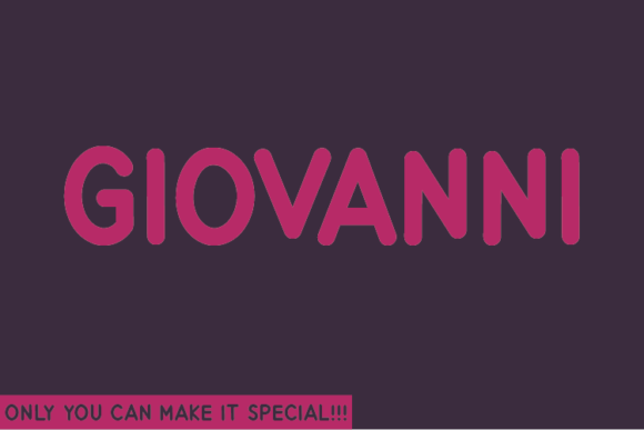 Giovanni: The Authentic Handwritten Font for Modern Design