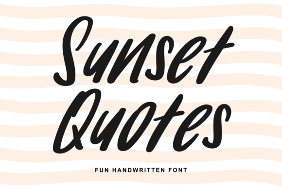 Sunset Quotes: A Handwritten Font for Authentic Design
