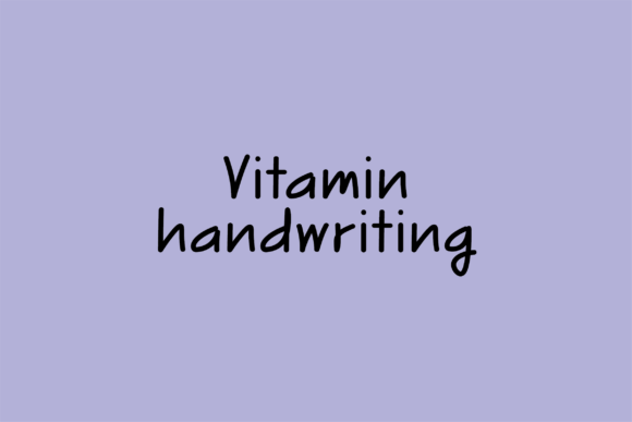 Vitamin Font: A Whimsical Handwritten Typeface for Creative Projects