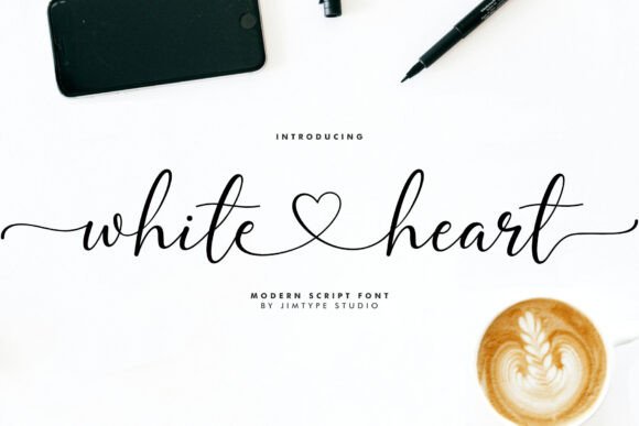 White Heart: The Modern Script for Elegant Design